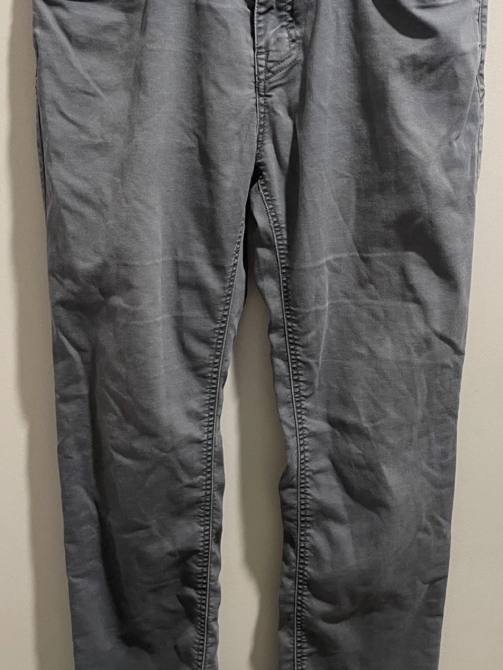prAna Bridger Jean Mens 33x34 Slim Fit Charcoal Grey Stretch Denim